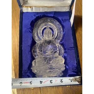 Vintage RARE Ornate Crystal Buddha
